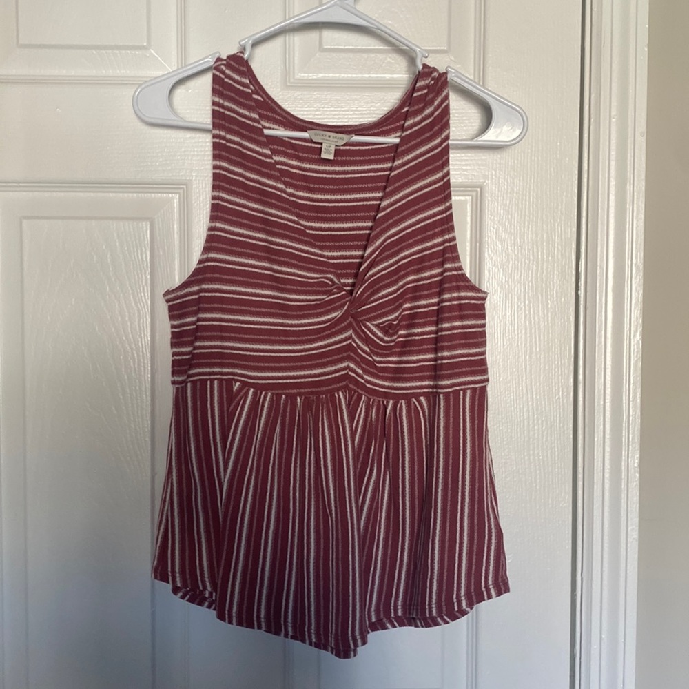 Mauve striped lucky brand tank